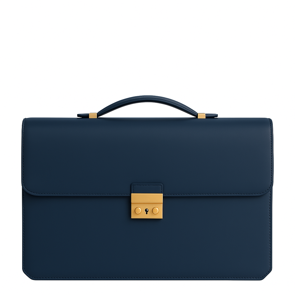 Men's Double Compartment Classy Brown  Briefcase
