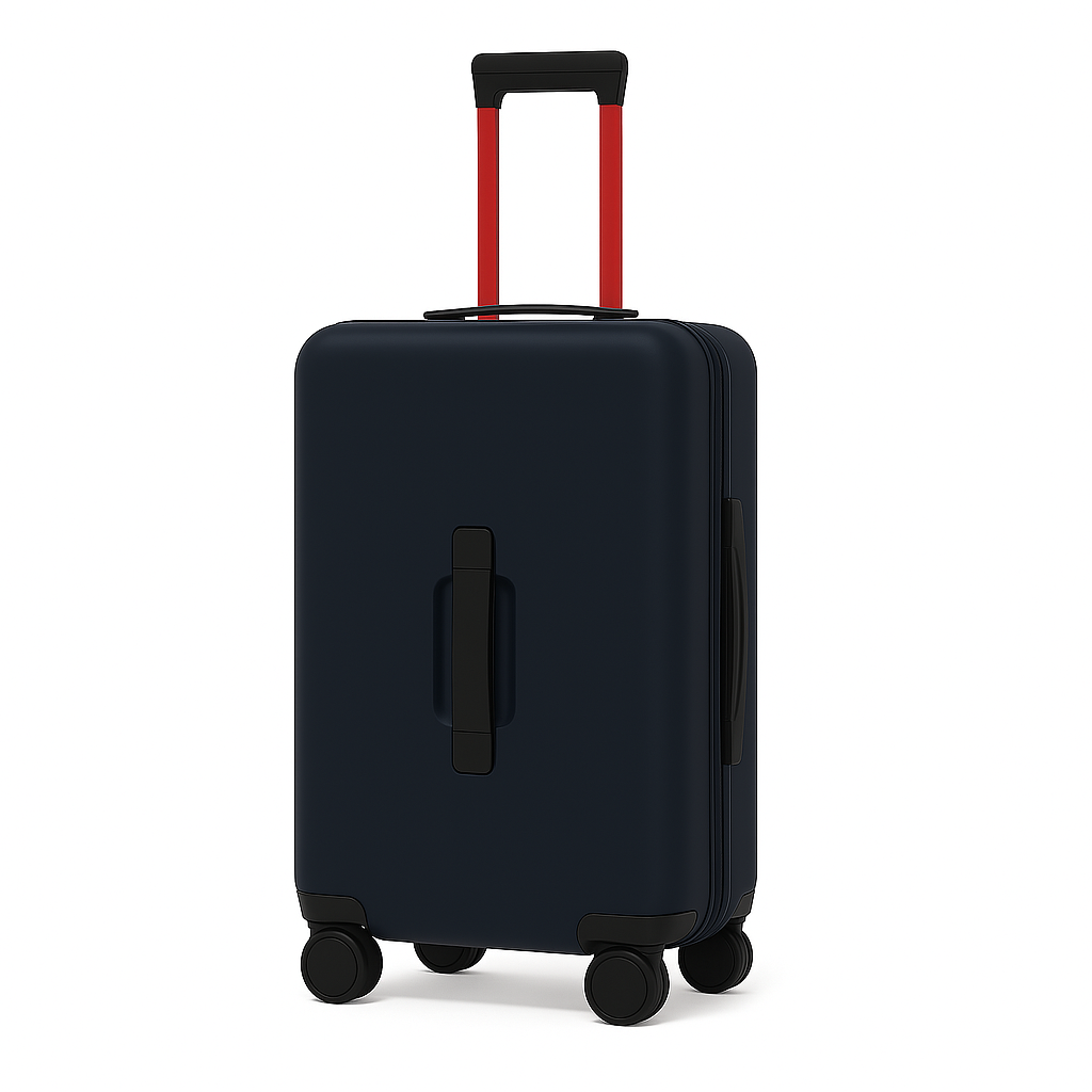 Luxury Wide Blue Trolley Luggage Bag