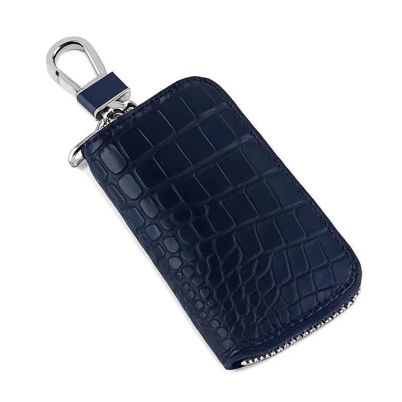 Croco Mini Zipper Key Case Wallet