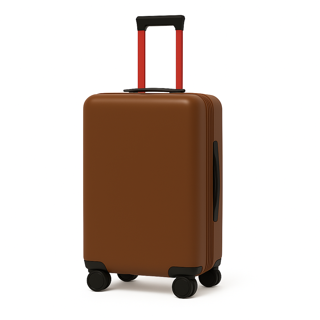 Luxury Wide Brown Trolley Luggage Bag