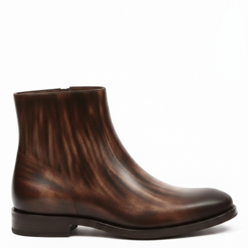 Italian Luxury Gradient Leather Chelsea Boots