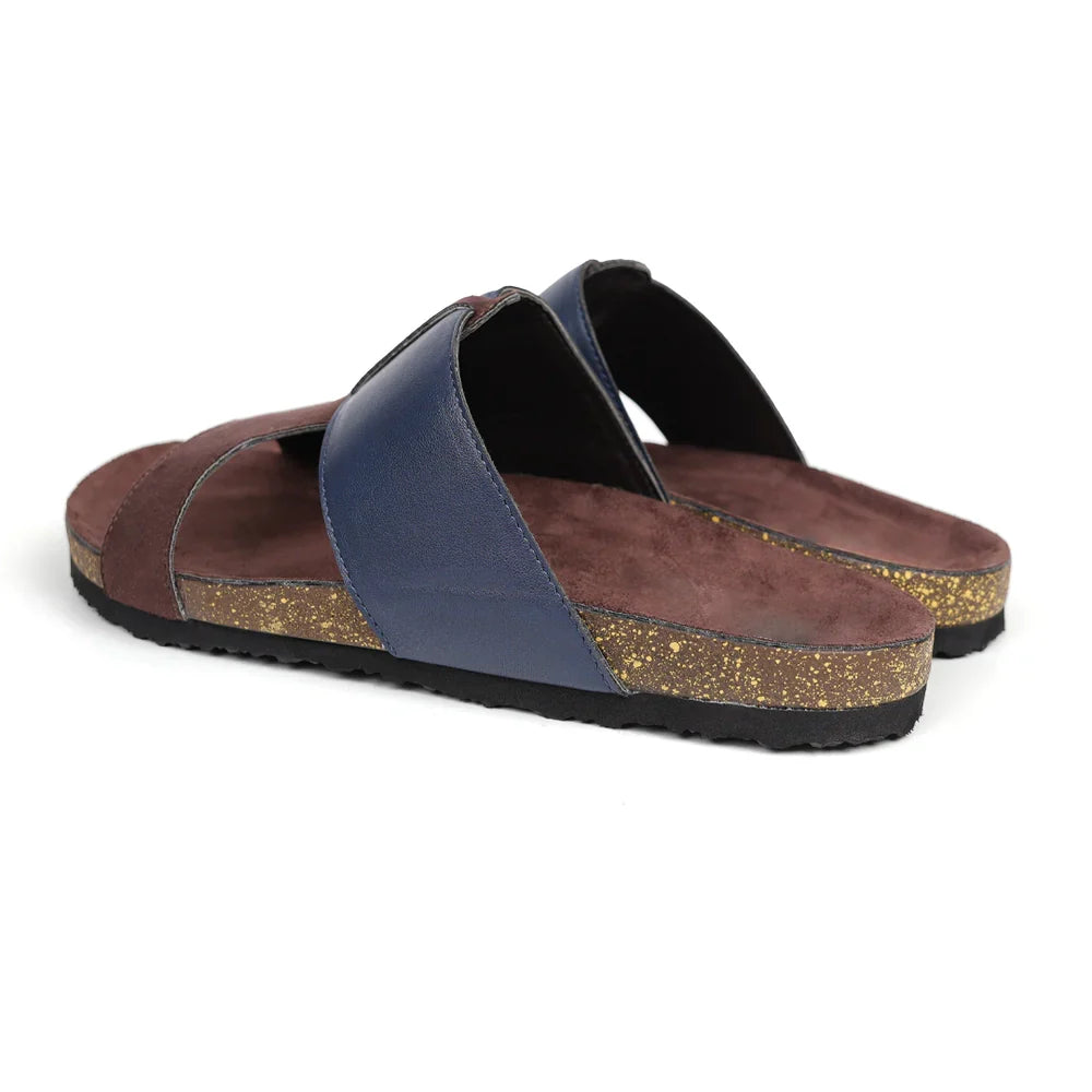 Cork Cross Strap Sandals - Brown and