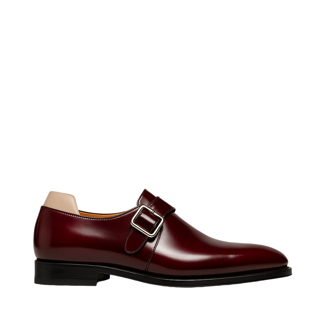 Classic Black Monk Strap Leather Shoe