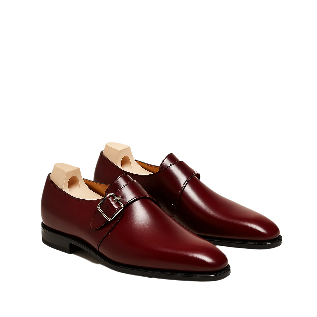 Classic Brown Monk Strap Leather Shoe