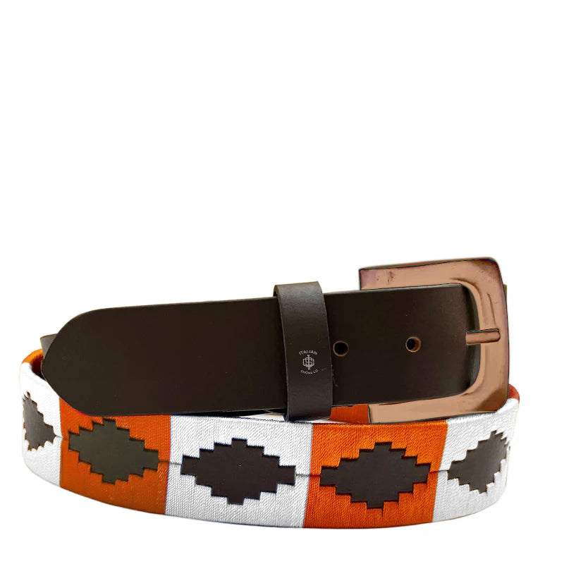 Premium Stile Polo Solid Black Buckle Leather Belt