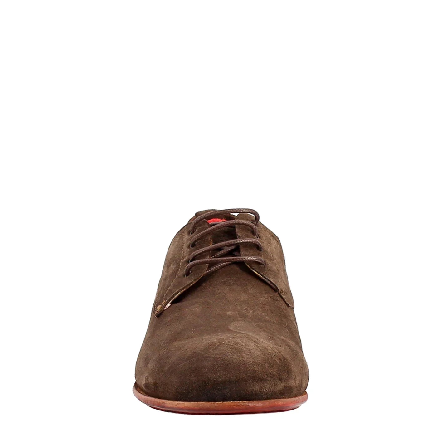 Brown derby in suede leather