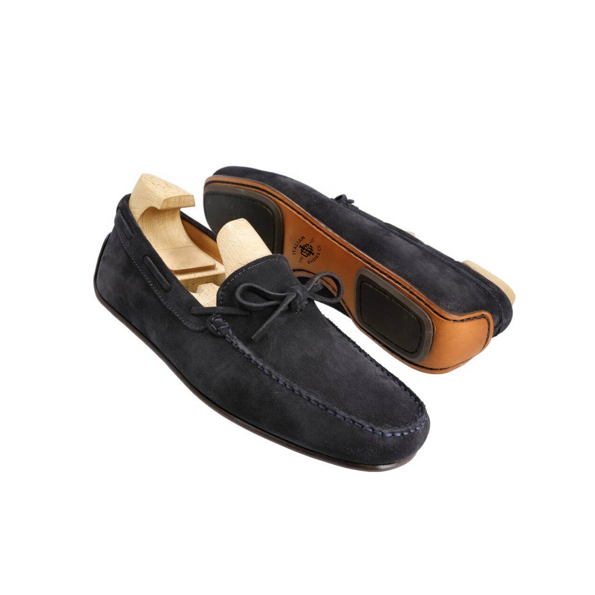 Navy Driving Suede