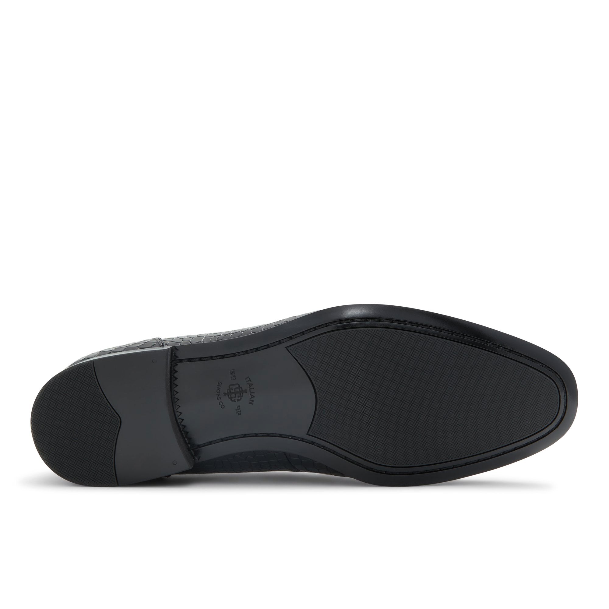Black Croco X Python Leather Loafers