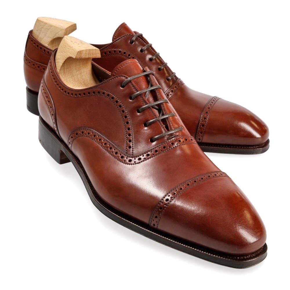 Polished Leather Cap-Toe Formal Oxford Shoe
