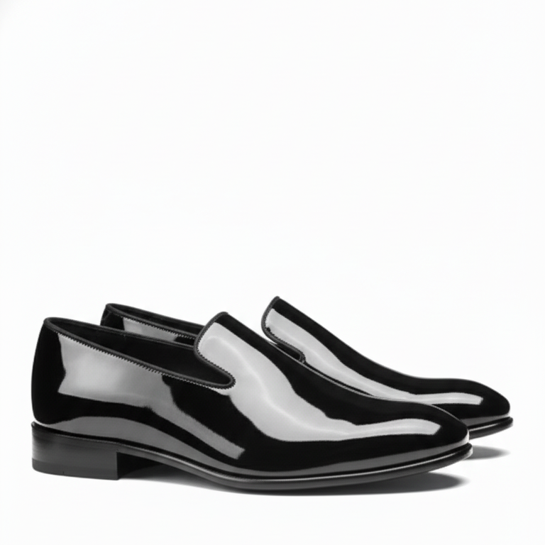 Classic Black Leather Loafer hover image
