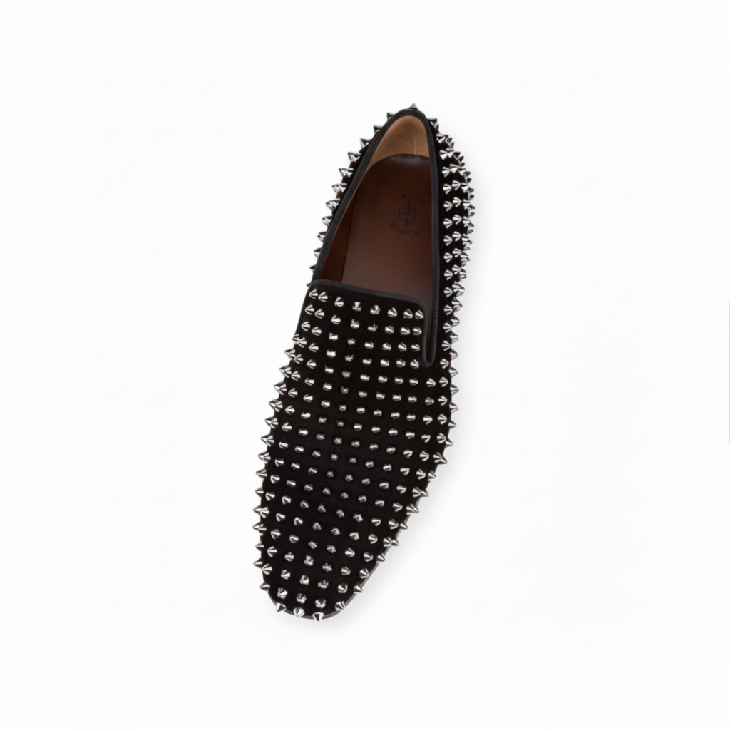 Italain Edition Spiked Slip on Shoes for Mens
