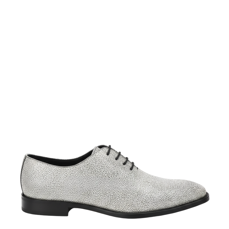 Italian Pebble Exotic Fish Skin Leather Luxe Derby