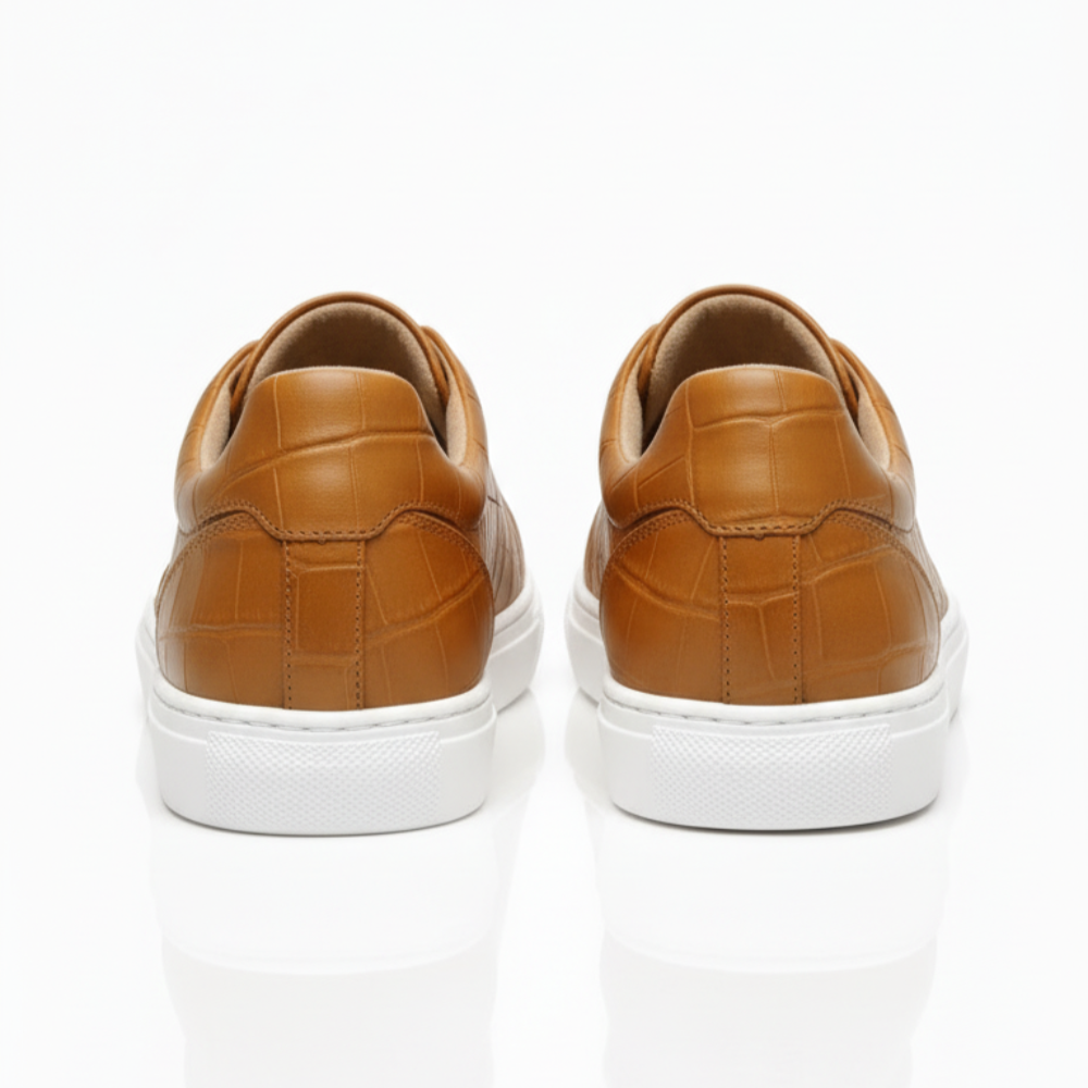 Premium Croc Embossed Luxe Sneakers