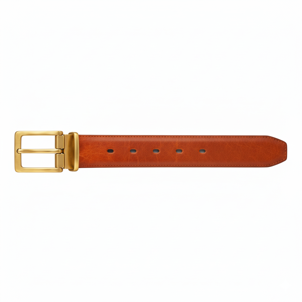 Men Solid Buckle Casual Leather Reversible Belt