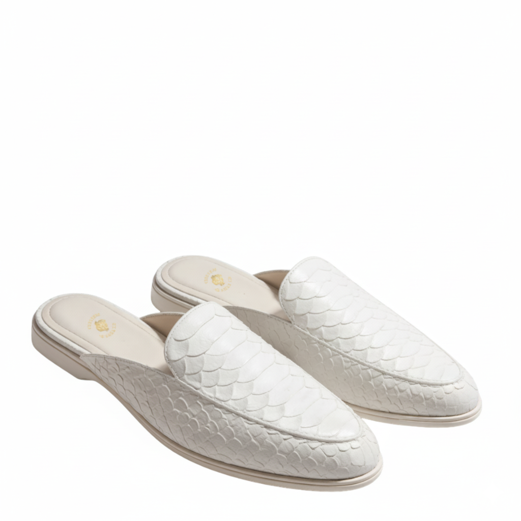 Luxe Pattern Elegance Italian Mule Crafted Perfection