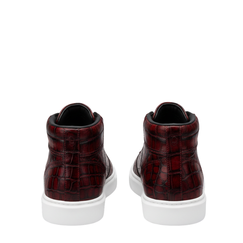 Crimson Python Luxe High Top Sneakers