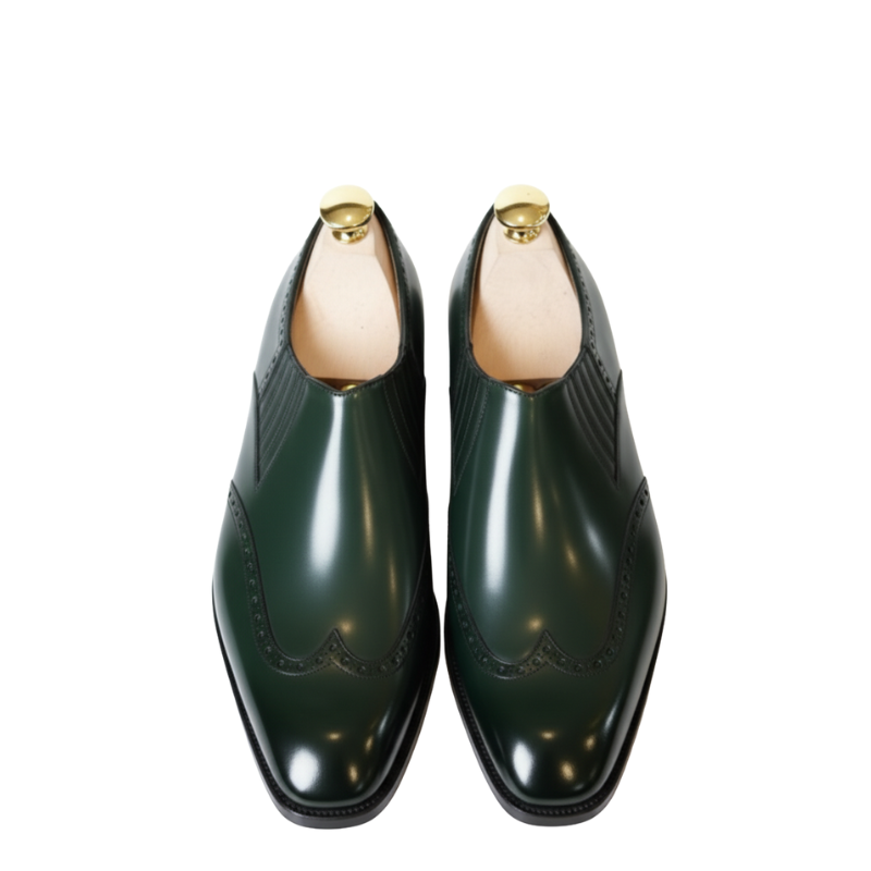 Emerald Brogue Slip-Ons Loafer