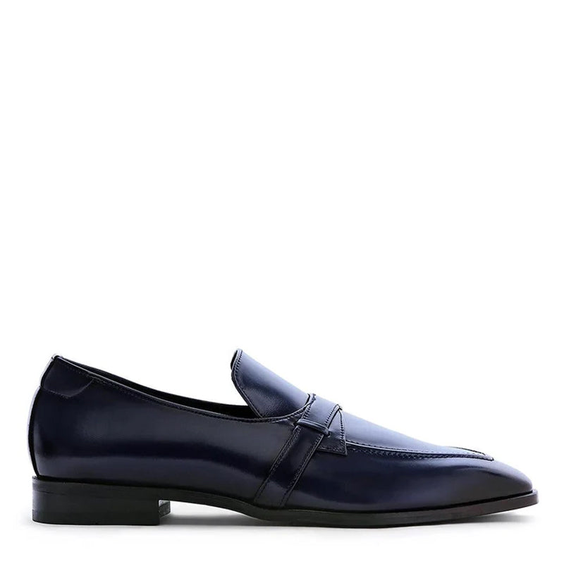 Classic Design Polished Shiny Leather Brown Loafer
