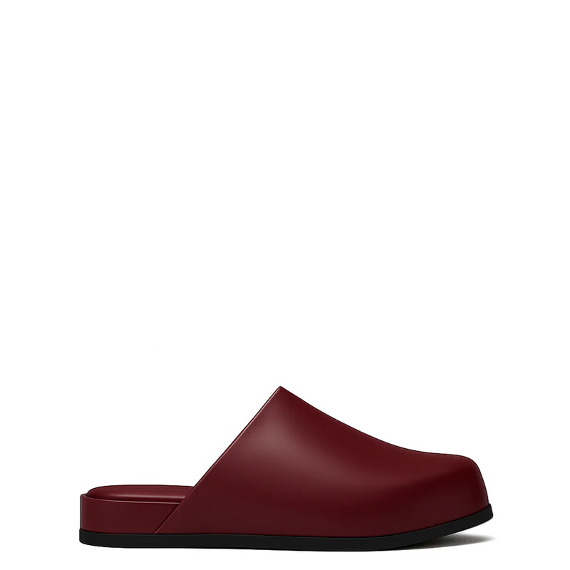 Brown Leather Men Mule