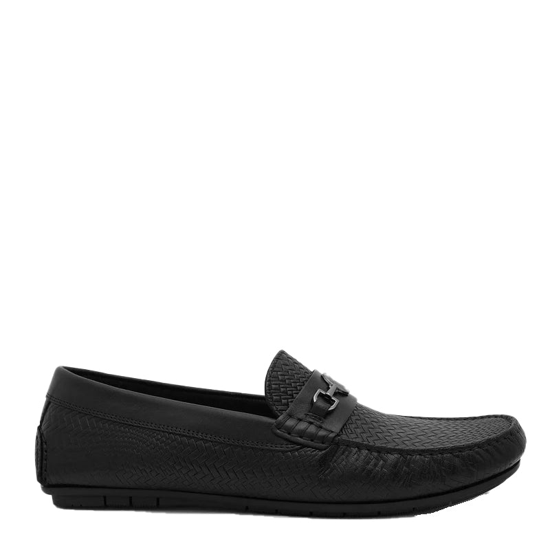Premium Leather Slip On Black Loafer For Men