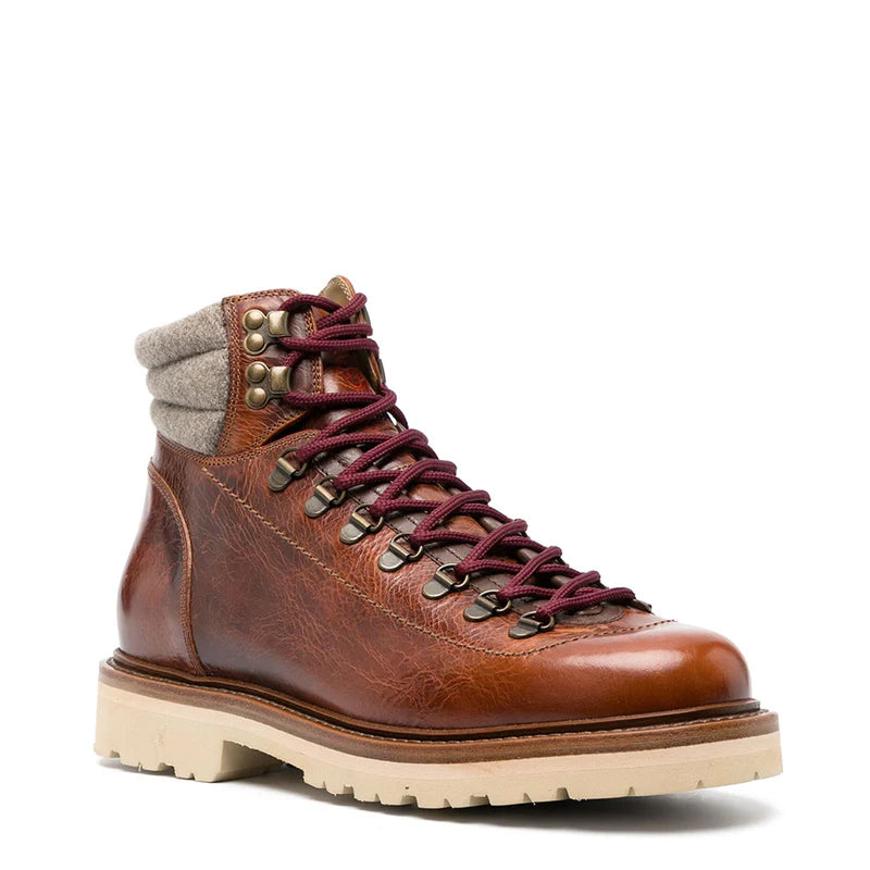 Padded Ankle Lace-Up boots