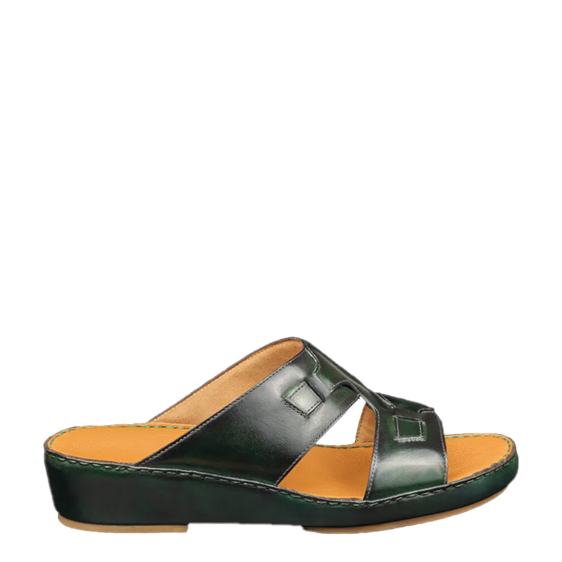 Premium Open Toe Comfort Arabic Green Sandal