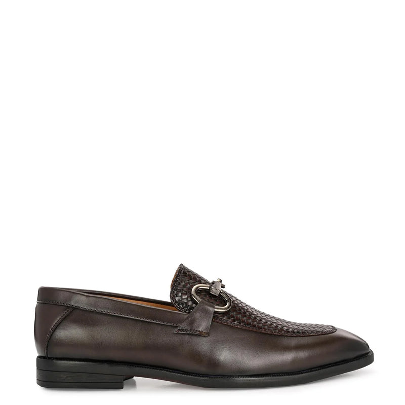Classic Horsebit Leather Formal Buckled Brwon Loafer