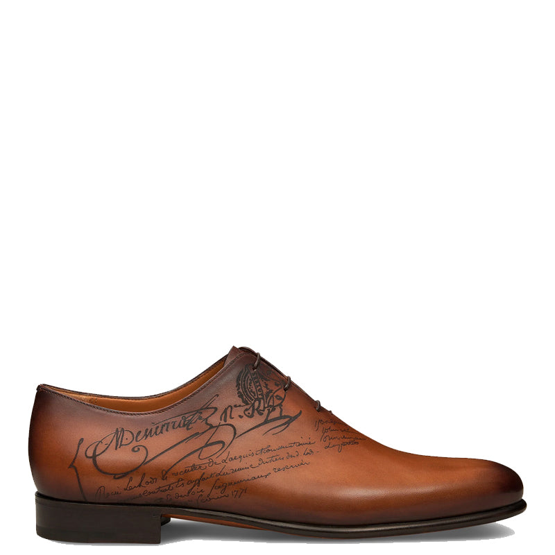 Men Handmade Solid Leather Oxford Tan Shoe