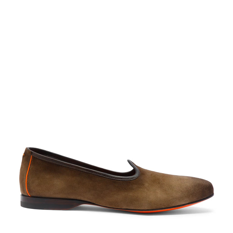 Men Suede Handmade Leather Velvet Blue Loafer