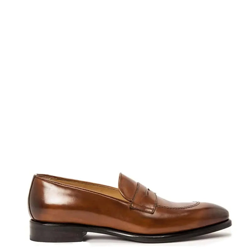 Classic Penny Shiny Leather Blue Loafer