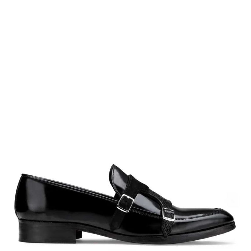 Patent Shiny Leather Double Monk Strap Shoe