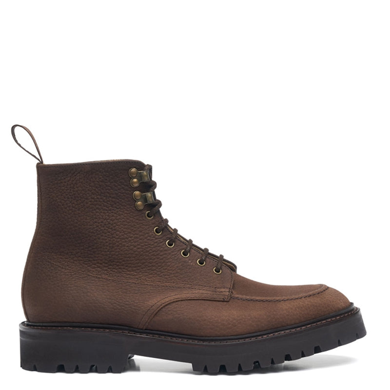 Men Handmade Leather Derby Ankle Dark Green Boot