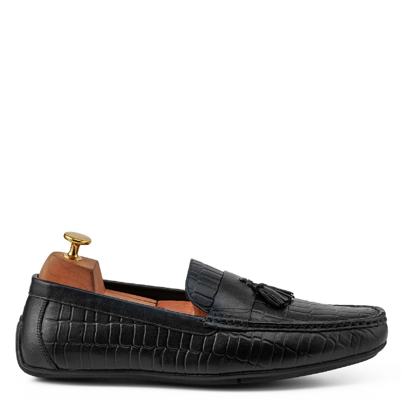 Premium Handmade Solid Leather Tassel Brown Loafer