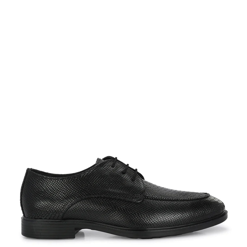 Men Textured Leather Formal Tan Derby Shoe