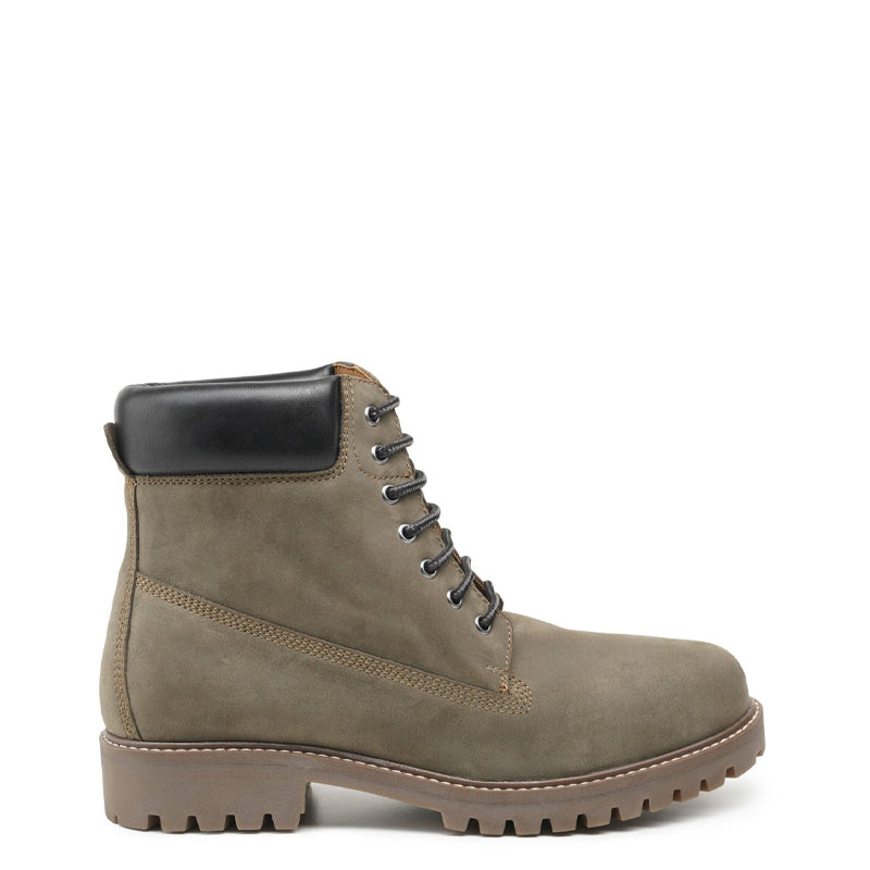 Urban Leather Lace-Up High Ankle Boot