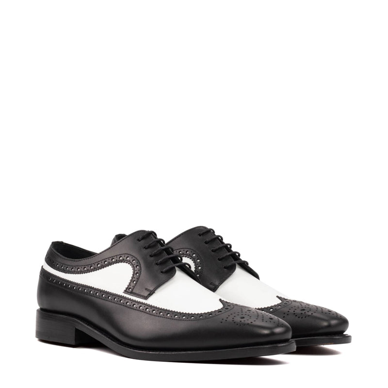 Wingtip Dual Solid Leather Oxford Shoe