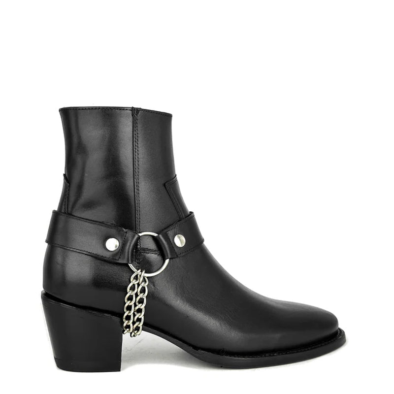 Leather Chelsea With Chain Boots
