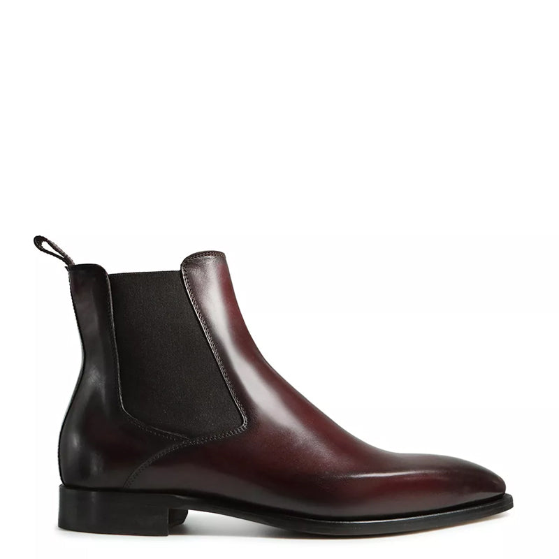 Patina Classic Mid Top Leather Chelsea Boot Tan