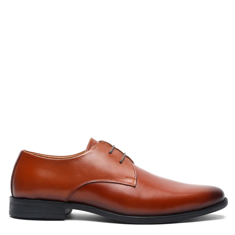Classic Plain Toe Leather Derby Shoe