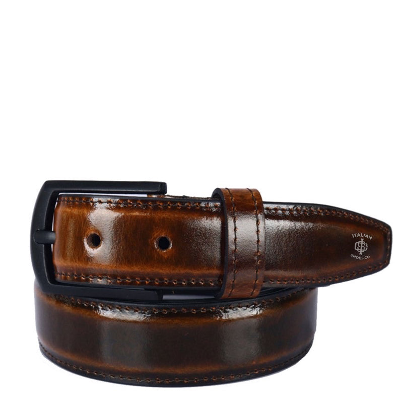 Veracious Leather Belt Brown Matte Finish