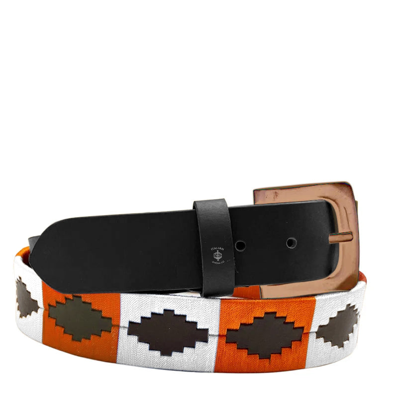 Men Stile Polo Handmade Black Buckle Belt