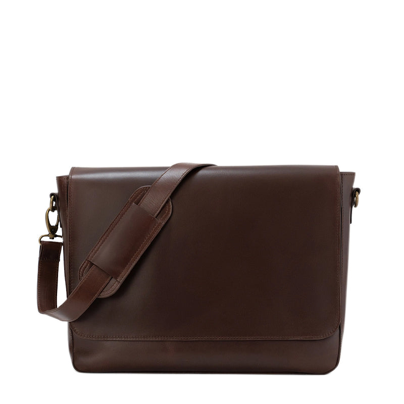 Carismatico Leather Messenger Black Bag For Men
