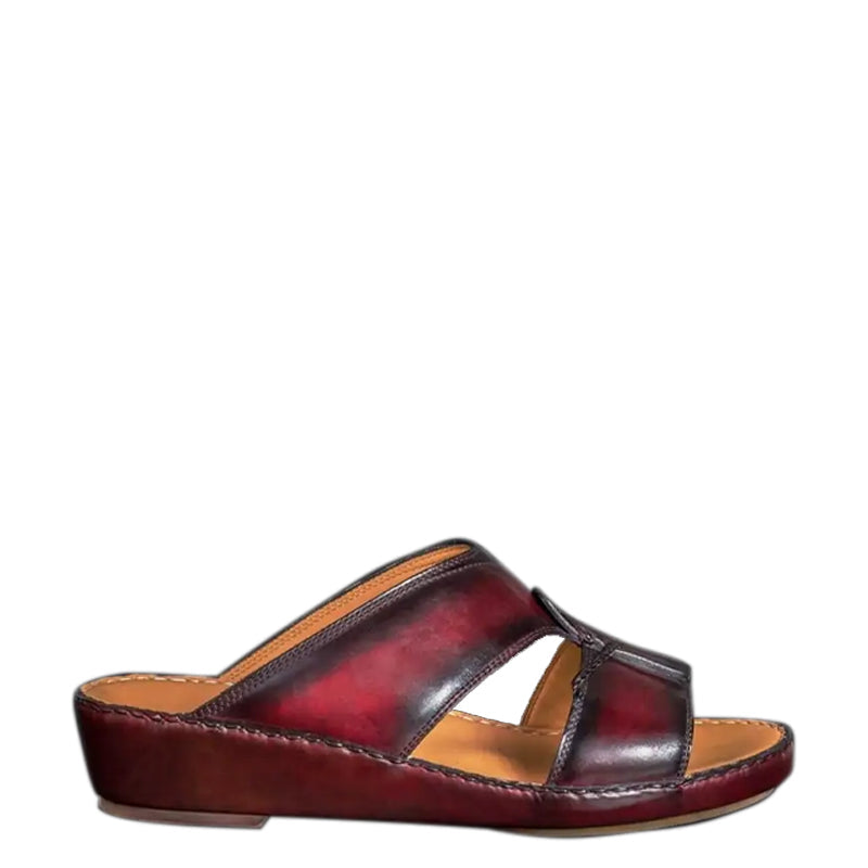 Handmade Solid Leather Comfort Arabic Blue Sandal