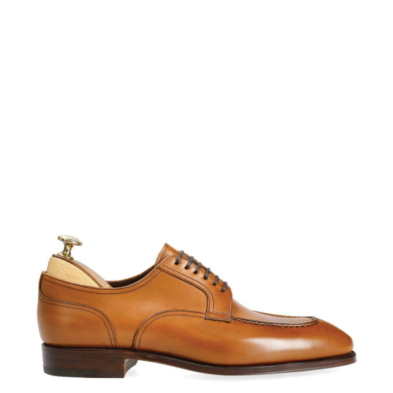 Classic Design Split Toe Leather Derby Shoe Burgundy
