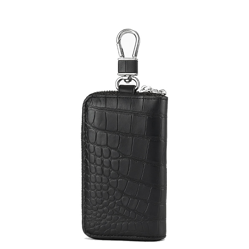 Croco Mini Zipper Key Case Wallet