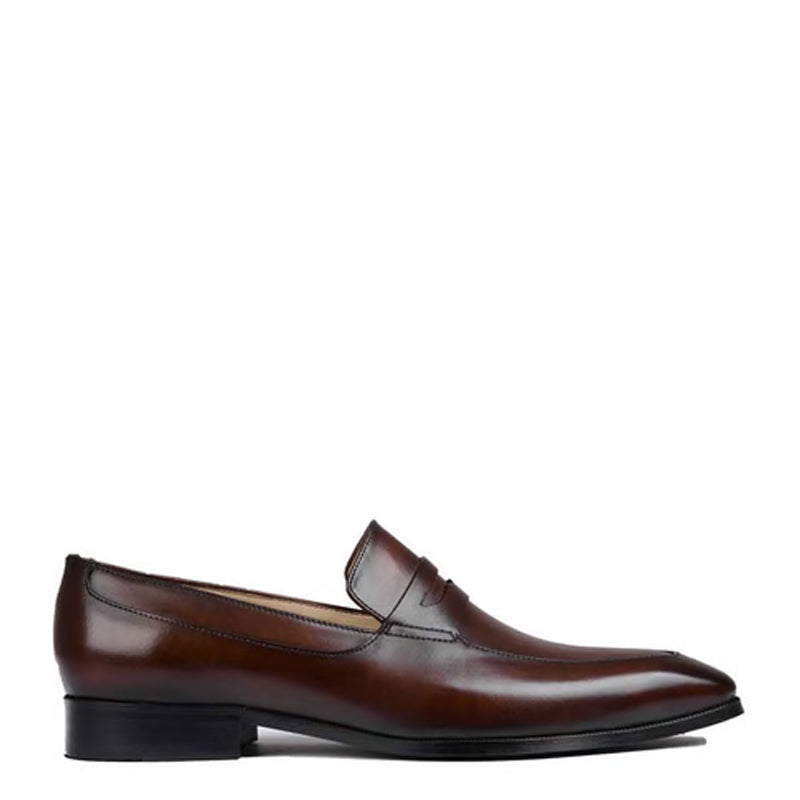 Polished Leather Penny Loafer For Men