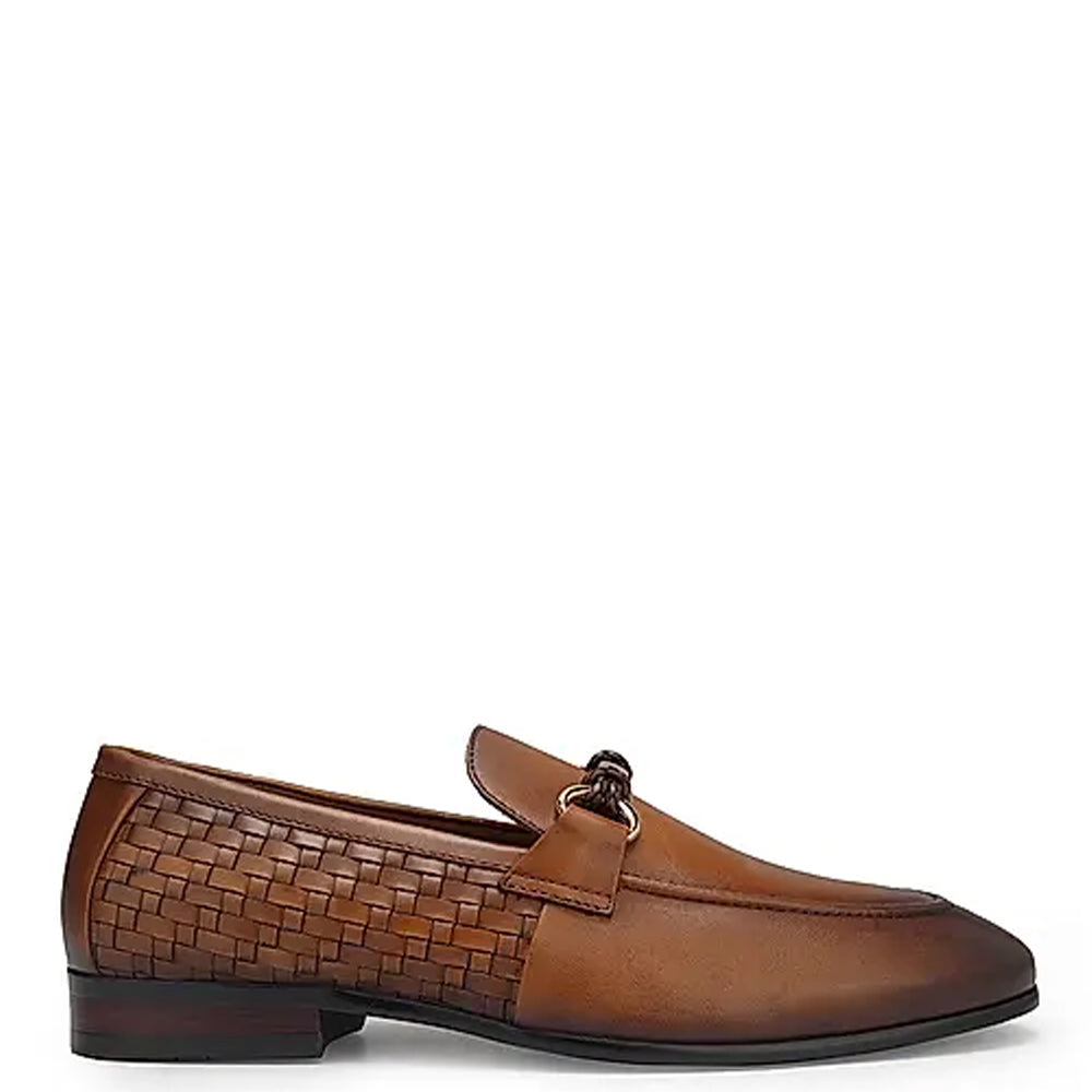 Classic Weaved Horsbit Buckled Formal Loafer