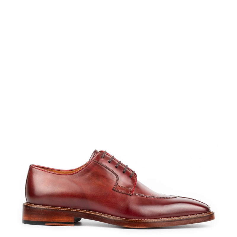 Split Toe Handpainted Crust Leather Derby Shoe
