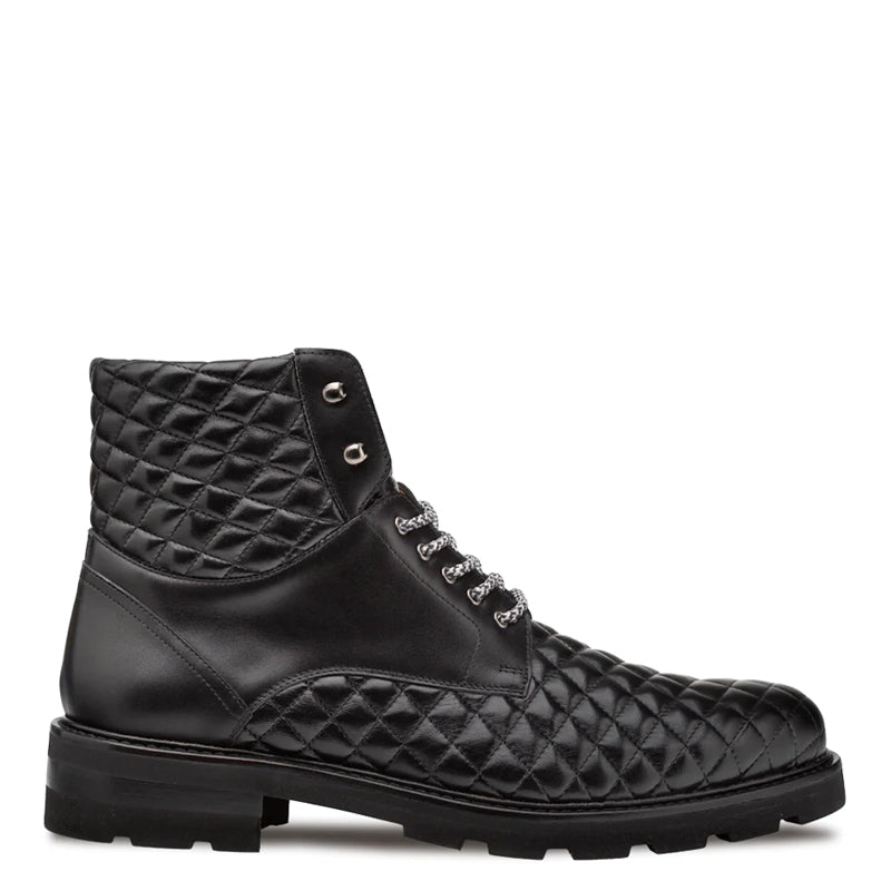 Black Aria Lace-up Leather Boot