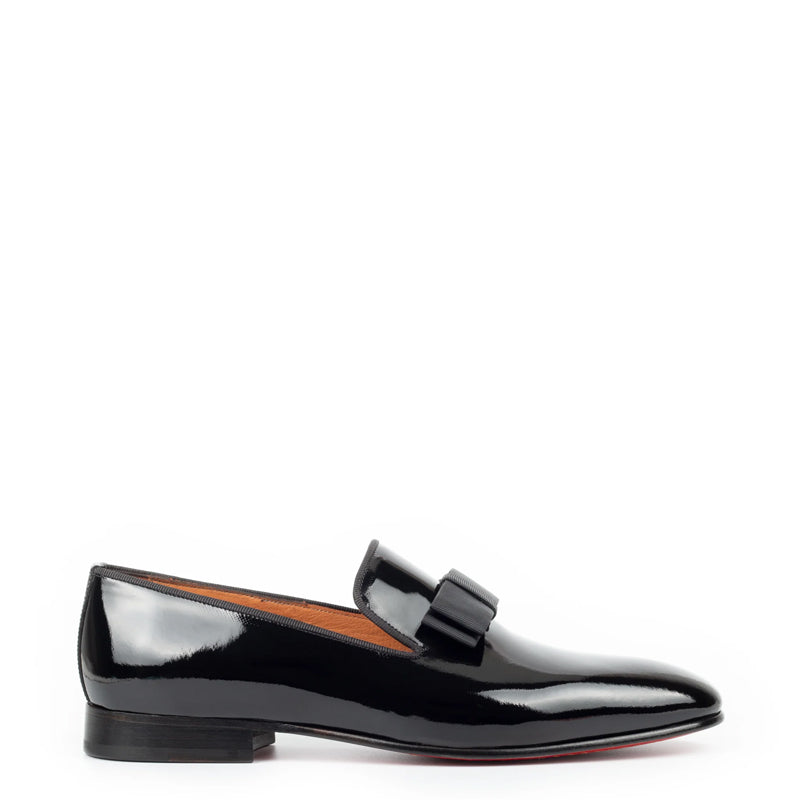 Patent Penny Solid Leather Blue Loafer
